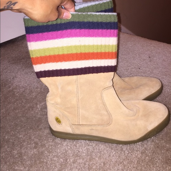 Coach Legacy Stripe Suede Boots!! 100% Authentic