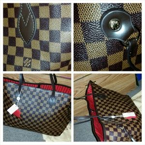 LV Neverful GM inspired genuine leather