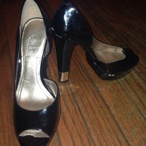 BCBG Gold Base Patent Leather Heels