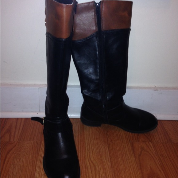 Tan & Black Boots
