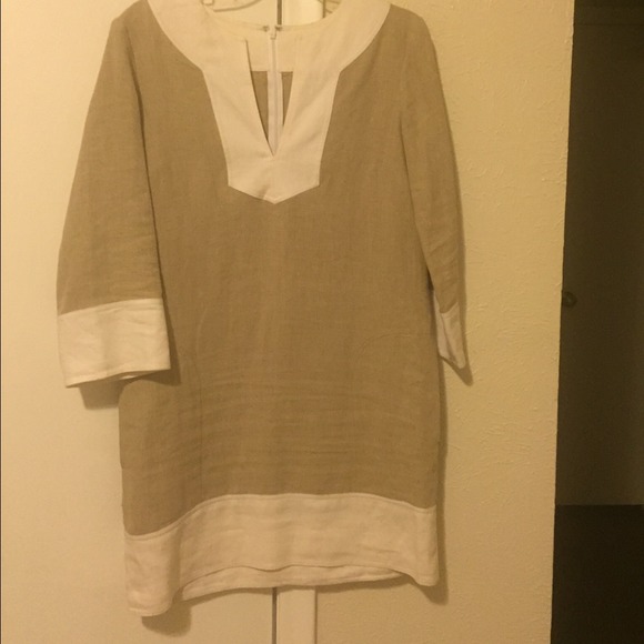 Michael Kors 3/4 sleeve linen dress