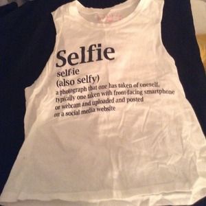 White Deb "Selfie" shirt