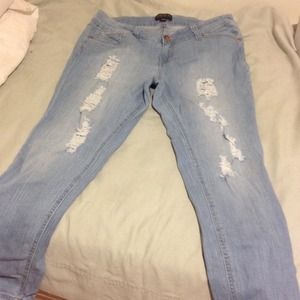 Forever 21 plus size damaged jeans  bundle