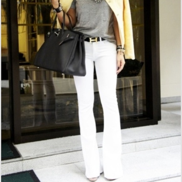 Straight Leg White Jeans