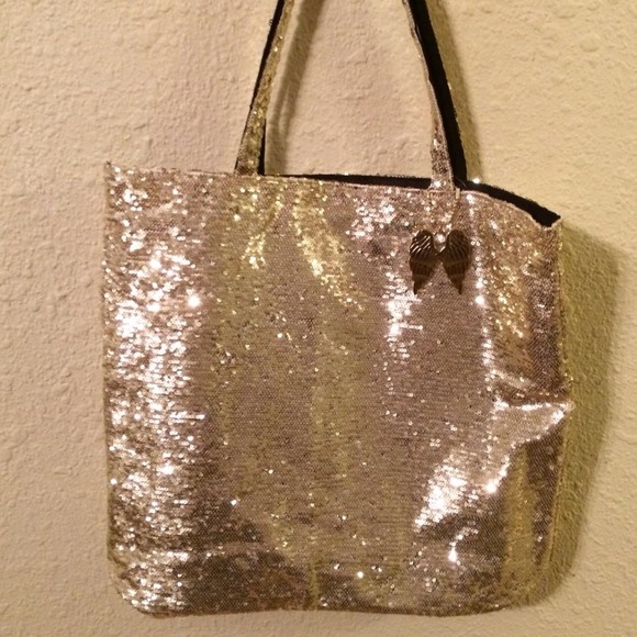 Victioara secret glitter gold bag