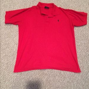 Mens red Ralph Lauren polo