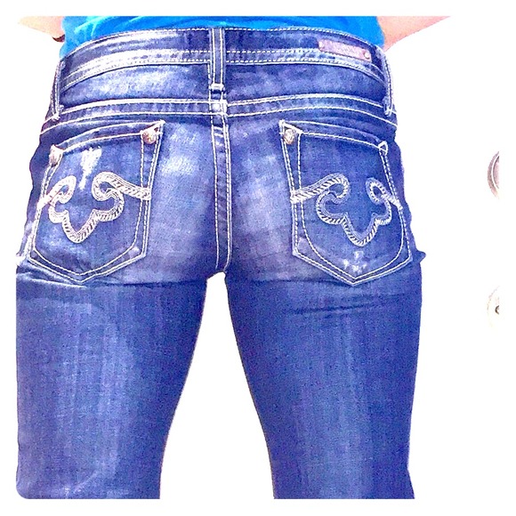 Express Rerock Boot Cut Jeans with Stretch long - Picture 1 of 4