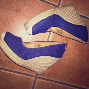 ⛔️FLASH SALE⛔️ NINE WEST wedge heels shoes 8 blue