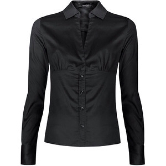 SOLD.    Mango cotton black shirt