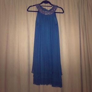 Esprit Green Silk Dress with Sequin Collar Size 0