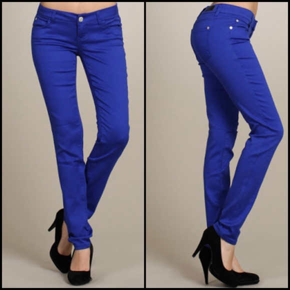 royal blue jeans for ladies