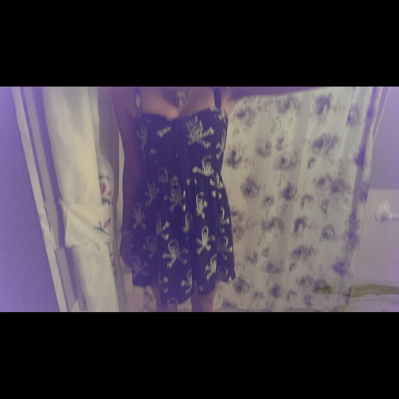 Skull and crossbone stretch dress