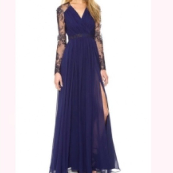 Elegant Open Back Long Sleeve High Waist Dress