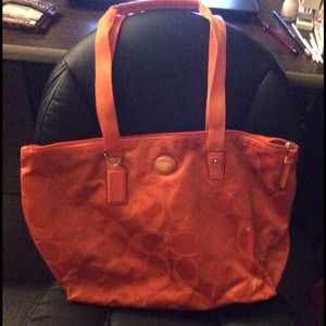 Orange Coach Bag