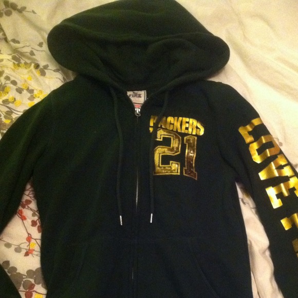 VS Pink Green Bay Packers Limited ed. Hoodie xs