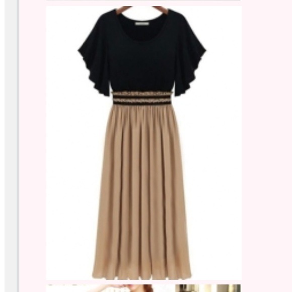 Elegant Short Sleeve Round Neck Dress