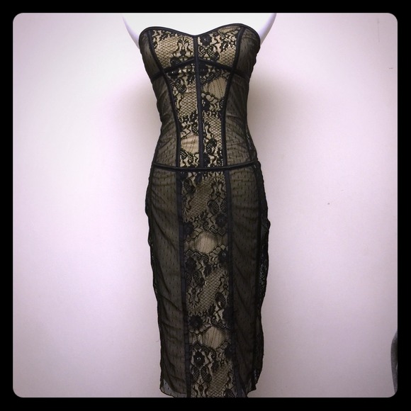 Guess By Marciano black lace dress