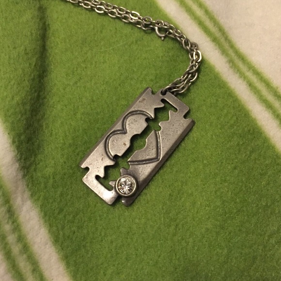 Razor blade necklace
