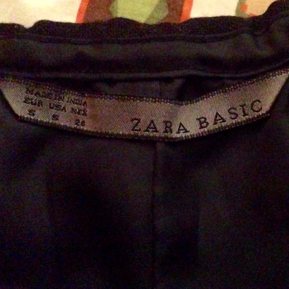 ZARA Black and Silver Metallic Strapless Dress - Picture 4 of 4