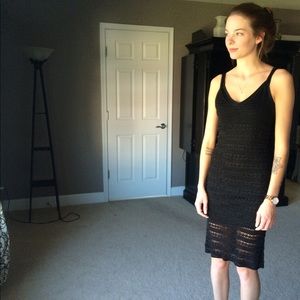 Bebe Beaded Black Cocktail Dress