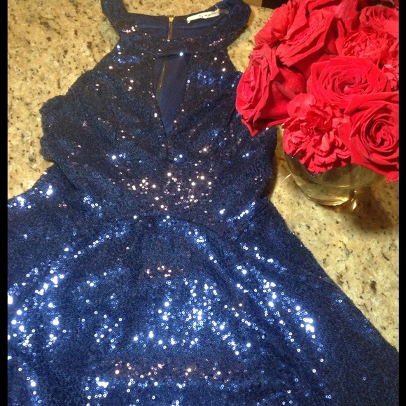 Beautiful blue sequin dress