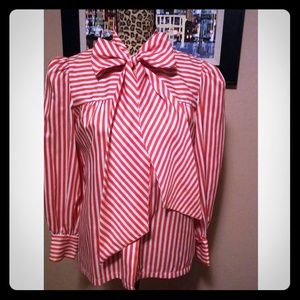 Chic Vintage Bow Tie Blouse