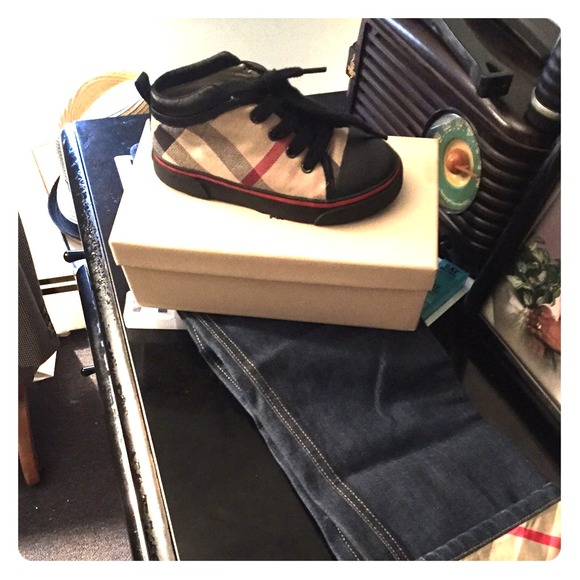 Boys Burberry sneakers and jeans( authentic)