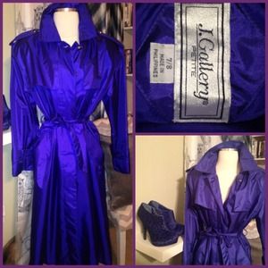 Royal Blue classic trench coat