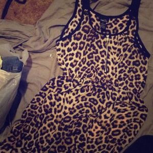 Sheer cheetah print dress
