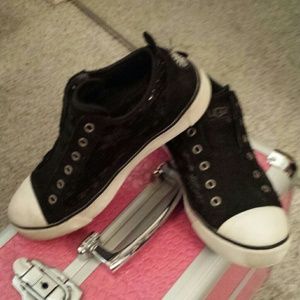 Black ugg sequin slip on sneakers