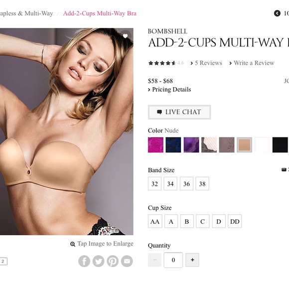 Victoria's Secret Strapless Bra Nude