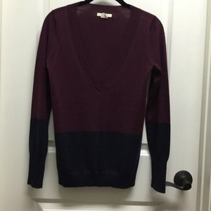 Club Monaco color block sweater. 100% wool. Size S
