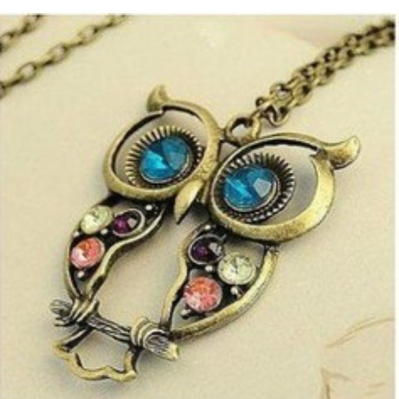 lucy6mahon Jewelry - Bronze tone owl necklace