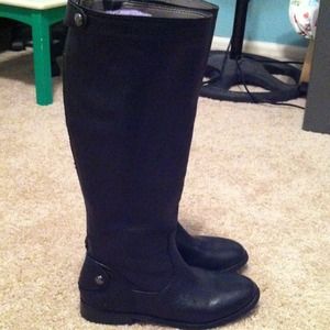 Black BCBG riding boots.