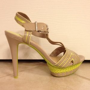 Tan and Neon Pumps
