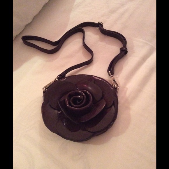Brand new purple rose cross body bag!