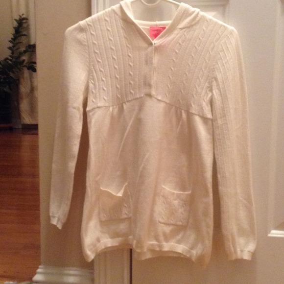 Long White sweater hoodie For Girls