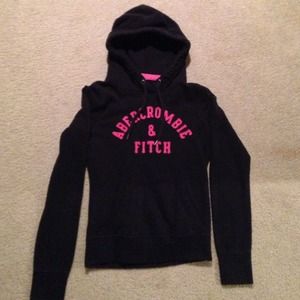 Navy and Pink A&F hoodie