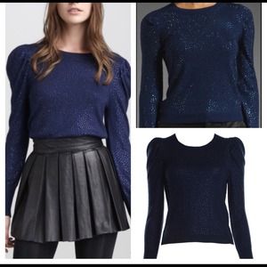 Alice + Olivia Rhinestone Knit Sweater Top