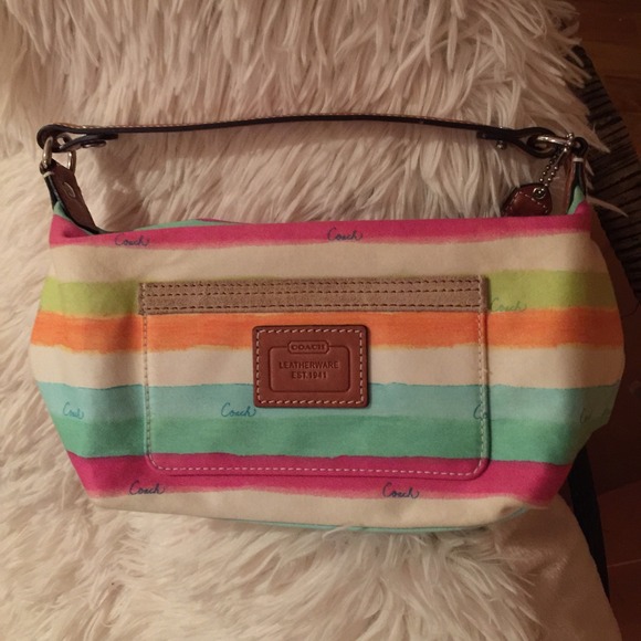 Coach Small Multicolor Striped Bag