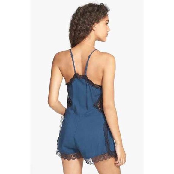 Free People Blue Romper