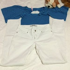 Abercrombie &Fitch White Jeans Size 4R