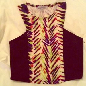 Tribal print crop top