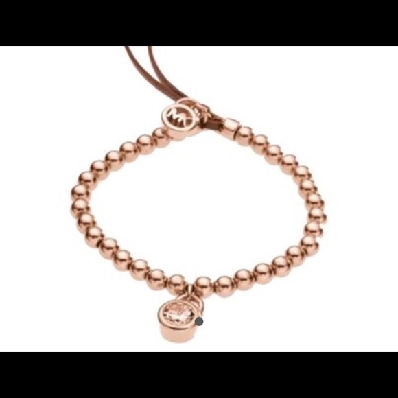 Michael Kors rose gold beaded bracelet
