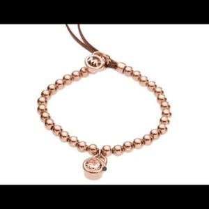 Michael Kors rose gold beaded bracelet