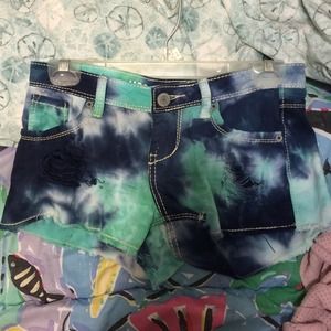 Tie dyed shorts