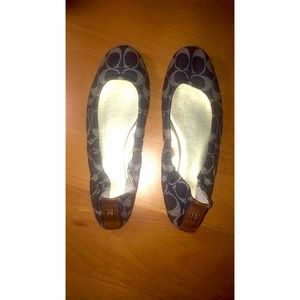 Coach denim flats