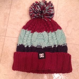 DC knit beanie. Burgundy, mint blue,navy blue.