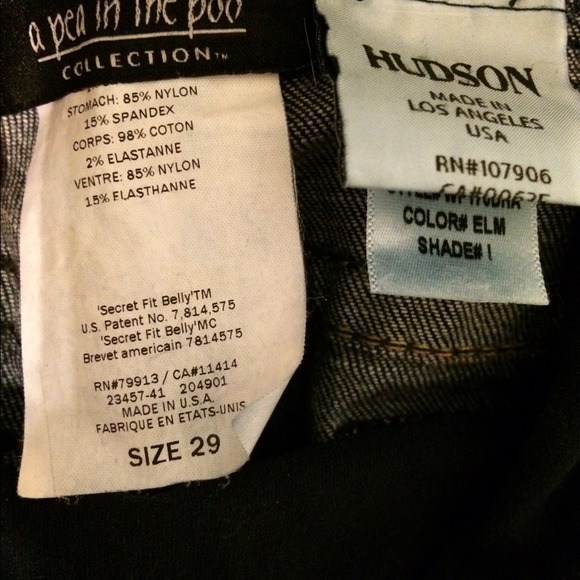 🔴SOLD🔴 Hudson Maternity Bootcut Jeans - Picture 3 of 3