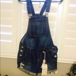 Blue jean overalls